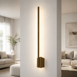 Applique moderna bacchetta oro opaco led 12w cct 3000k 4500k 6500k