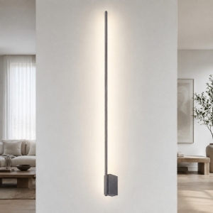 Applique led 20w cct 3000k 4500k 6500k moderna bacchetta grigio perla