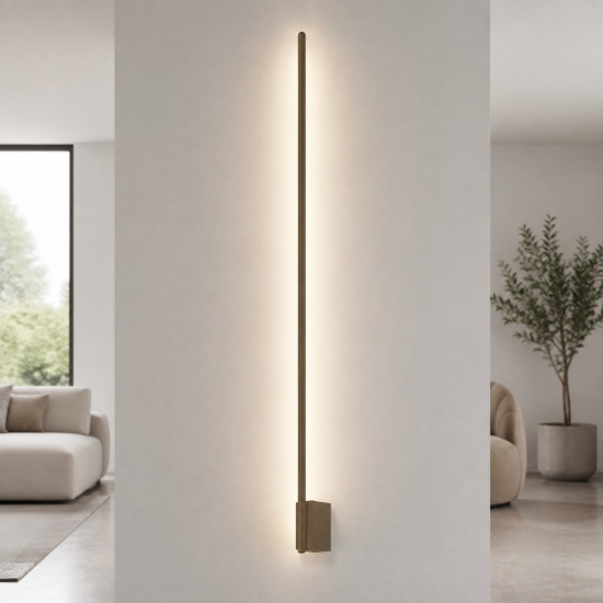 Applique led 20w cct 3000k 4500k 6500k moderna bacchetta sabbia