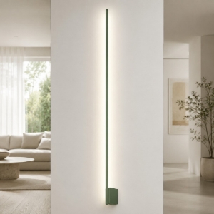 Applique bacchetta verde salvia led 28w cct 3000k 4500k 6500k moderna