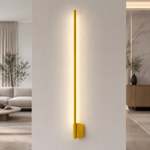 Applique da parete giallo girasole bacchetta led 20w cct 3000k 4500k 6500k moderna
