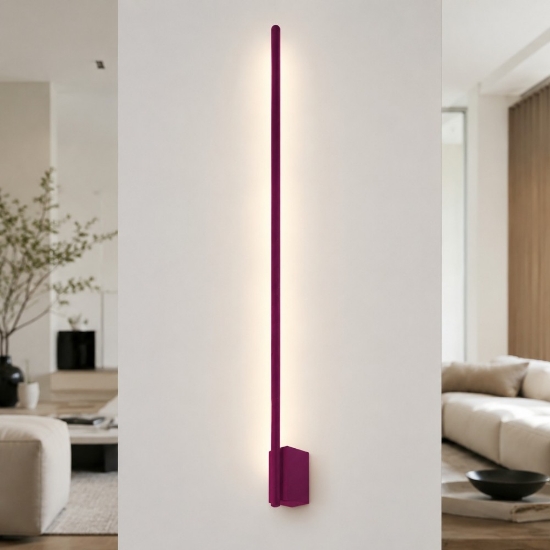 Applique magenta led 20w cct 3000k 4500k 6500k bacchetta luce indiretta