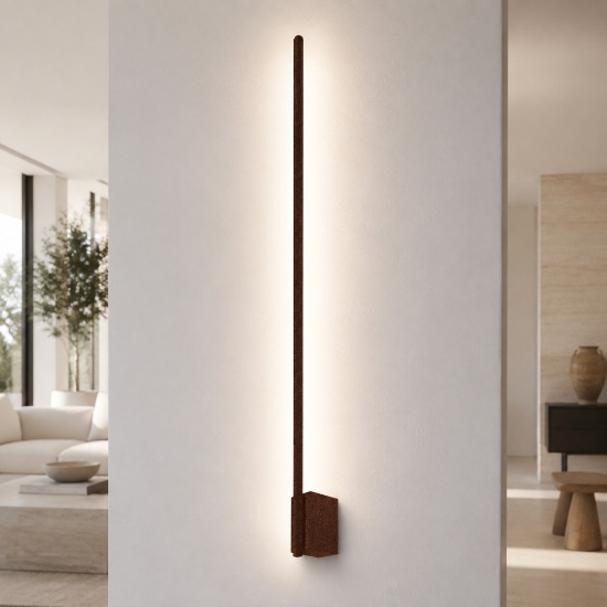 Applique rame opaco bacchetta led 20w cct 3000k 4500k 6500k design moderna