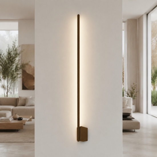 Applique moderna bacchetta oro opaco led 20w cct 3000k 4500k 6500k