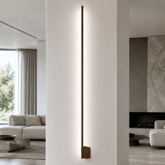 Applique bacchetta oro rosato led 28w cct 3000k 4500k 6500k design moderna