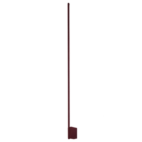 Applique moderna bacchetta bordeaux led 28w cct 3000k 4500k 6500k luce indiretta