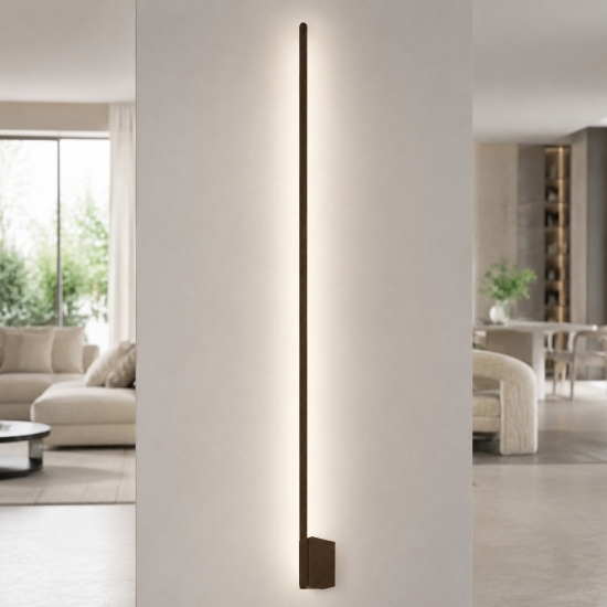 Applique bacchetta ruggine led 28w cct 3000k 4500k 6500k lampada da parete moderna