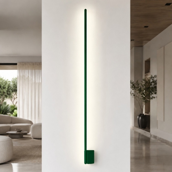Applique bacchetta verde bosco led 28w cct 3000k 4500k 6500k moderna