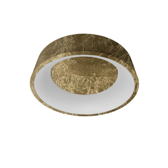 Plafoniera 45 cm moderna tonda ad anello oro led 27w cct 3000k 4000k dimmerabile