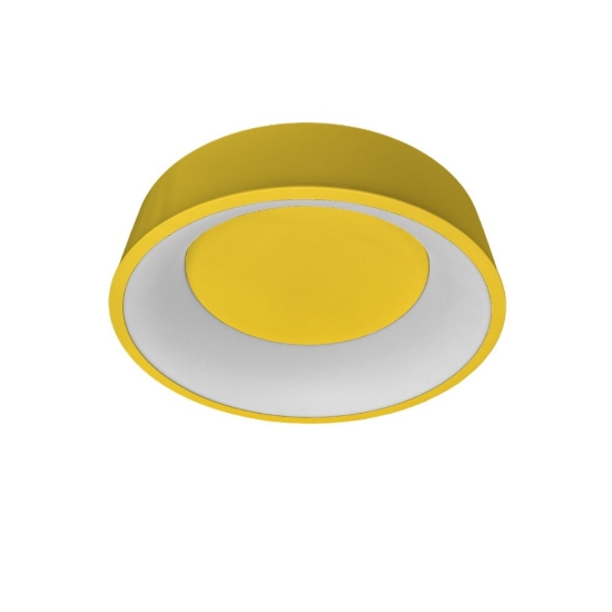 Plafoniera 45 cm moderna giallo girasole led 27w cct 3000k 4000k dimmerabile