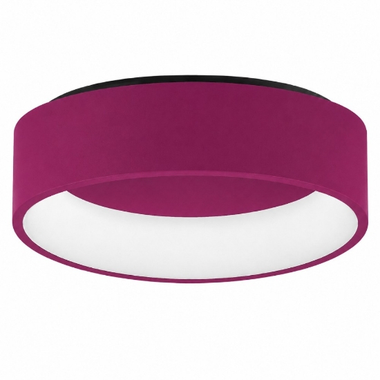 Plafoniera 45 cm moderna magenta anello tonda led 27w cct 3000k 4000k dimmerabile