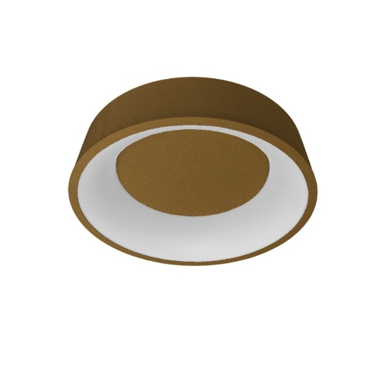 Plafoniera 45 cm moderna rotonda anello oro opaco led 27w cct 3000k 4000k dimmerabile
