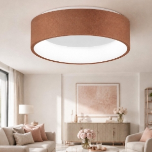 Plafoniera 45 cm moderna ad anello oro rosato led 27w cct 3000k 4000k dimmerabile