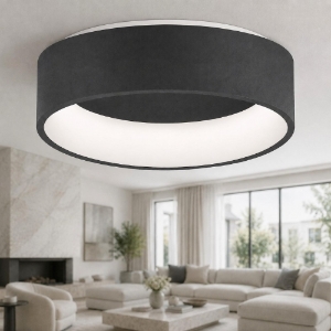 Plafoniera 45 cm moderna anello rotondo antracite led 27w cct 3000k 4000k dimmerabile