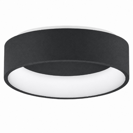 Plafoniera 45 cm moderna anello rotondo antracite led 27w cct 3000k 4000k dimmerabile