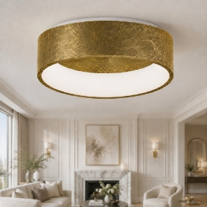 Plafoniera 45 cm moderna tonda ad anello oro led 27w cct 3000k 4000k dimmerabile