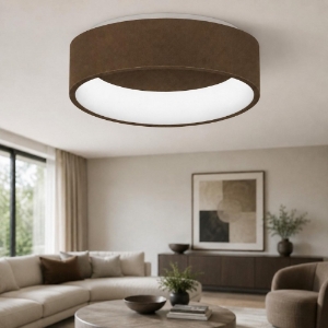 Plafoniera 45 cm moderna ruggine anello led 27w cct 3000k 4000k dimmerabile
