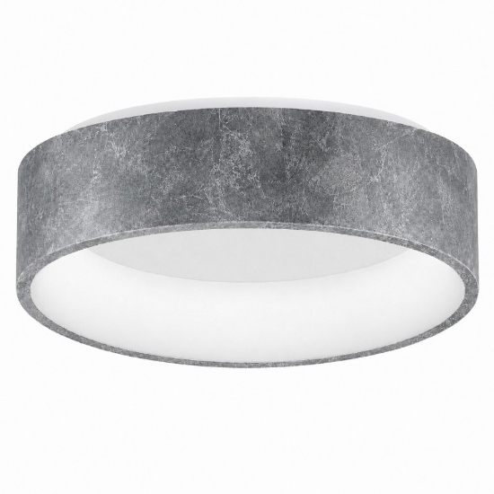 Plafoniera 45 cm moderna tonda ad anello argento led 27w cct 3000k 4000k dimmerabile