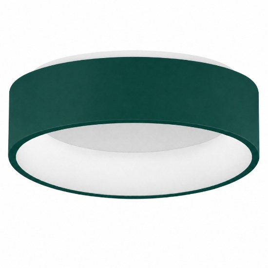 Plafoniera 45 cm moderna tonda anello verde bosco led 27w cct 3000k 4000k dimmerabile