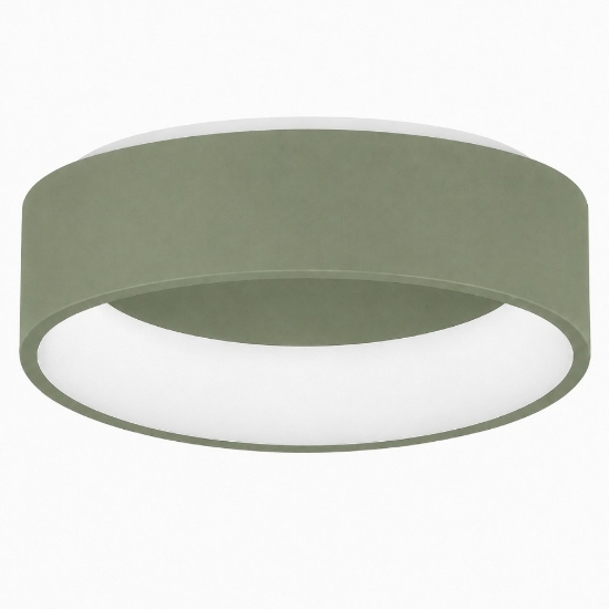 Plafoniera 45 cm moderna tonda anello verde salvia led 27w cct 3000k 4000k dimmerabile