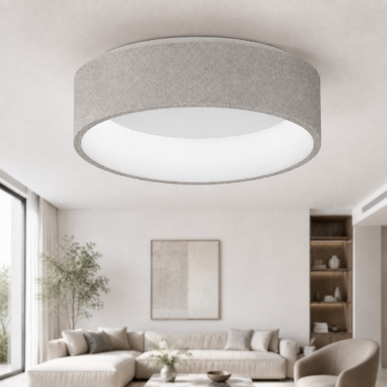 Plafoniera 45 cm moderna tonda ad anello effetto muro led 27w cct 3000k 4000k dimmerabile