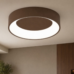 Plafoniera 60 cm moderna ruggine anello led 36w cct 3000k 4000k dimmerabile per soggiorno