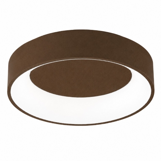 Plafoniera 60 cm moderna ruggine anello led 36w cct 3000k 4000k dimmerabile per soggiorno