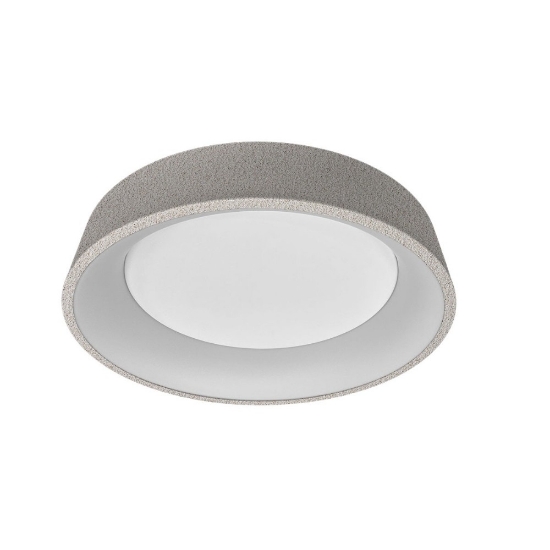 Plafoniera 60 cm moderna tortora ad anello tonda led 36w cct 3000k 4000k dimmerabile