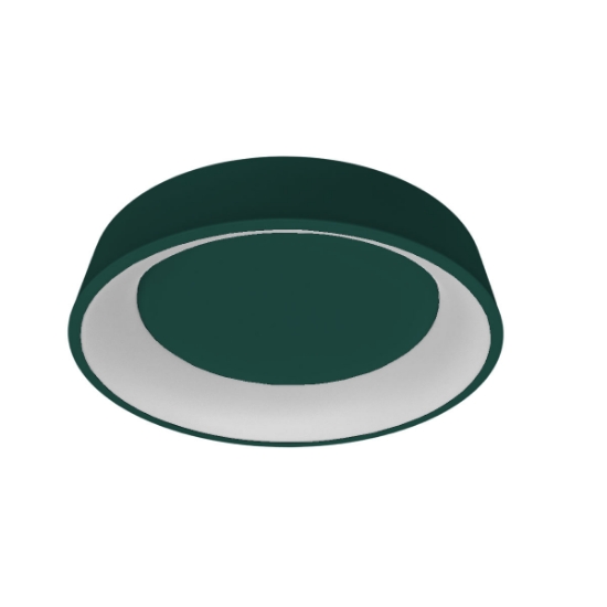 Plafoniera 60 cm moderna verde bosco tonda anello led 36w cct 3000k 4000k dimmerabile