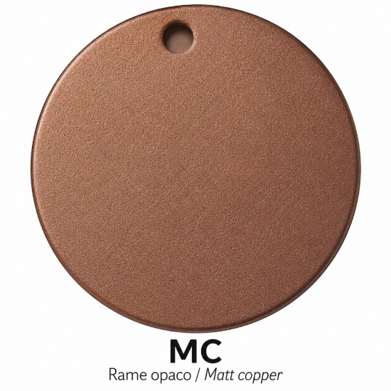 Plafoniera 60 cm moderna tonda ad anello rame opaco led 36w cct 3000k 4000k dimmerabile