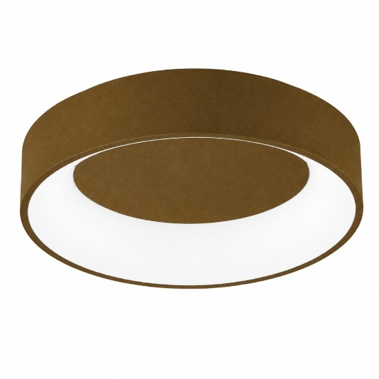 Plafoniera 60 cm moderna tonda ad anello oro opaco led 36w cct 3000k 4000k dimmerabile