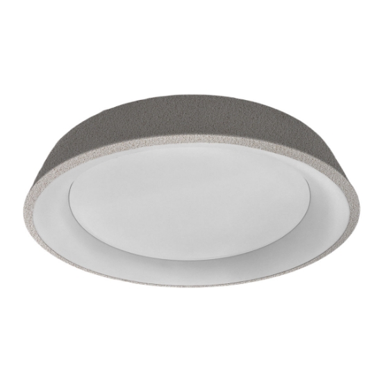 Plafoniera 80 cm moderna anello finitura effetto muro led 96w cct 3000k 4000k per soggiorno