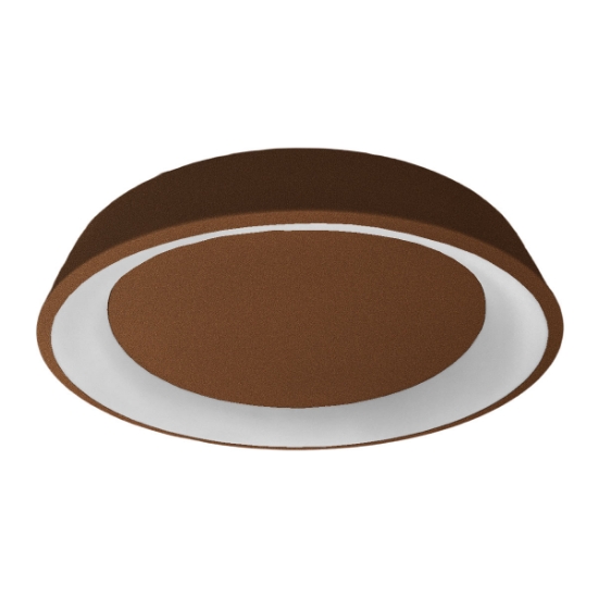 Plafoniera 80 cm moderna oro rosato anello led 96w cct 3000k 4000k dimmerabile