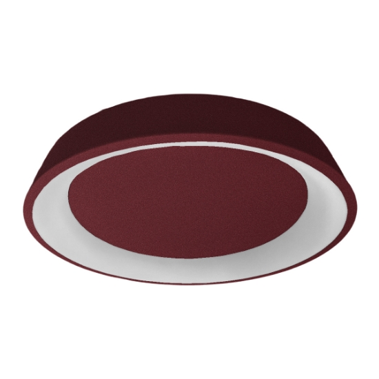 Plafoniera da soffitto 80 cm moderna bordeaux ad anello led 96w cct 3000k 4000k dimmerabile