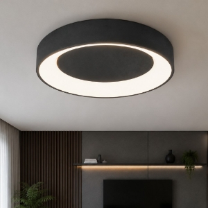 Plafoniera 80 cm moderna antracite anello led 96w cct 3000k 4000k dimmerabile
