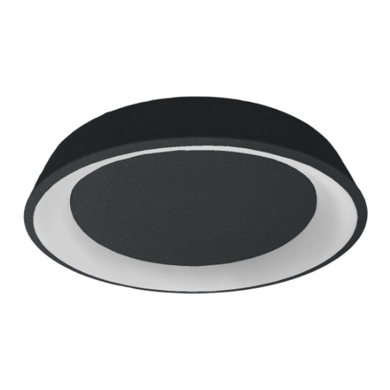 Plafoniera 80 cm moderna antracite anello led 96w cct 3000k 4000k dimmerabile
