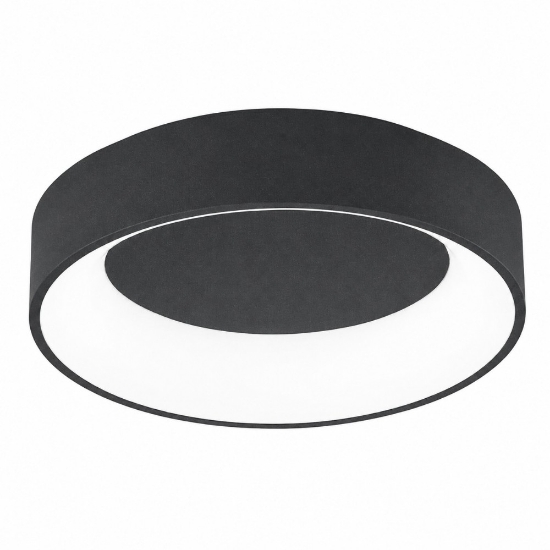 Plafoniera 80 cm moderna antracite anello led 96w cct 3000k 4000k dimmerabile
