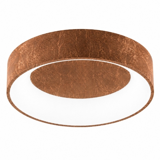 Plafoniera 80 cm moderna anello rame led 96w cct 3000k 4000k dimmerabile per salone