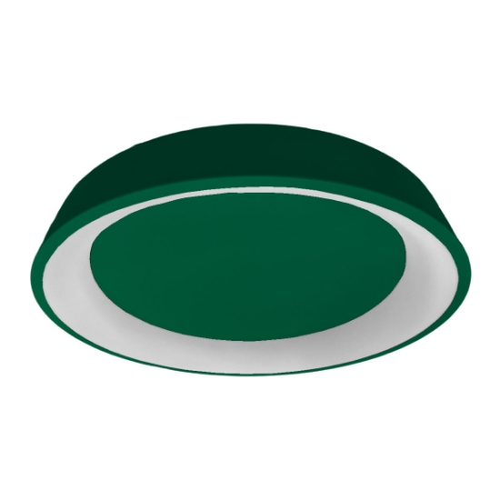 Plafoniera 80 cm moderna verde bosco anello led 96w cct 3000k 4000k dimmerabile per soggiorno