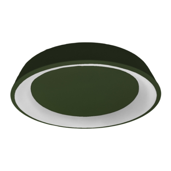 Plafoniera 80 cm moderna verde oliva anello led 96w cct 3000k 4000k dimmerabile