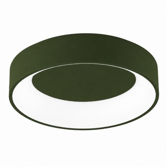 Plafoniera 80 cm moderna verde oliva anello led 96w cct 3000k 4000k dimmerabile