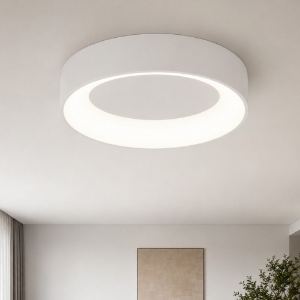 Plafoniera 80 cm moderna anello bianca led 96w cct 3000k 4000k dimmerabile