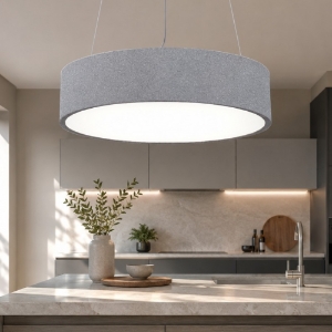 Lampadario 45 cm moderno grigio anello led 27w cct 3000k 4000k dimmerabile