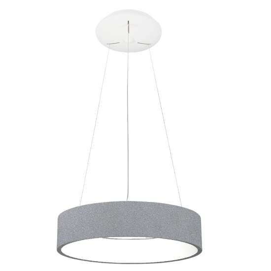 Lampadario 45 cm moderno grigio anello led 27w cct 3000k 4000k dimmerabile
