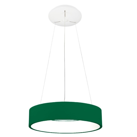 Lampadario 45 cm per cucina moderna anello tondo verde bosco led 27w cct 3000k 4000k dimmerabile