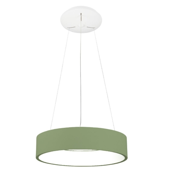 Lampadario 45 cm moderno anello verde salvia led 27w cct 3000k 4000k dimmerabile