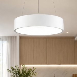 Lampadario a sospensione moderno bianco led 27w cct 3000k 4000k dimmerabile