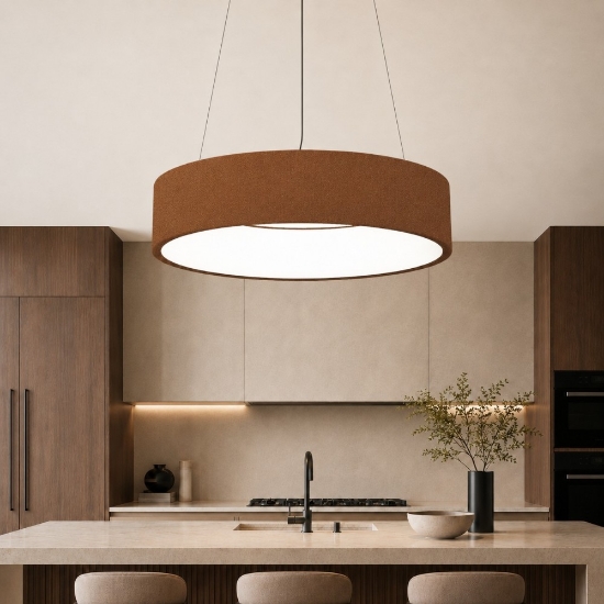 Lampadario 45 cm a sospensione moderna oro rosato anello led 27w cct 3000k 4000k dimmerabile