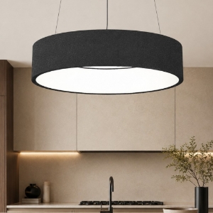 Lampadario 45 cm moderno tondo antracite led 27w cct 3000k 4000k dimmerabile per soggiorno