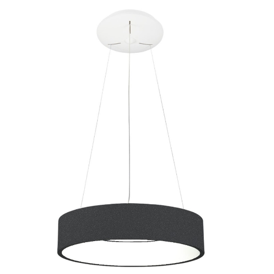 Lampadario 45 cm moderno tondo antracite led 27w cct 3000k 4000k dimmerabile per soggiorno